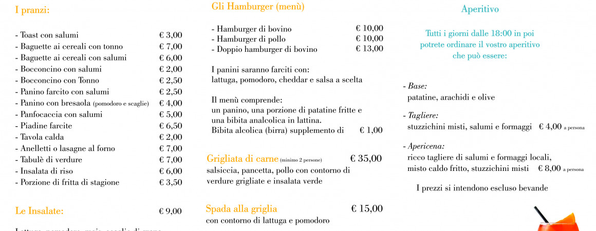 menu lido